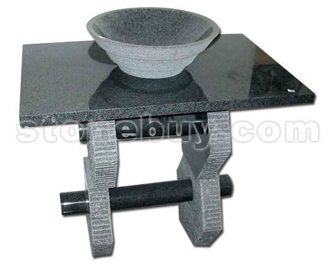 石材台柱盆-套盆 No.8566