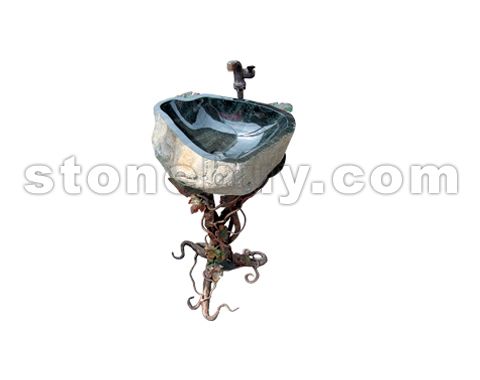 铁艺铁架带石材 No.11316