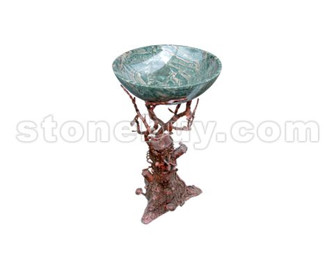 铁艺铁架带石材 No.11314