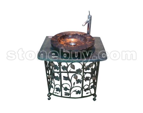 铁艺铁架带石材 No.11303