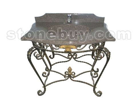 铁艺铁架带石材 No.11299