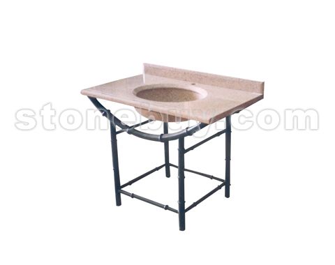 铁艺铁架带石材 No.10220