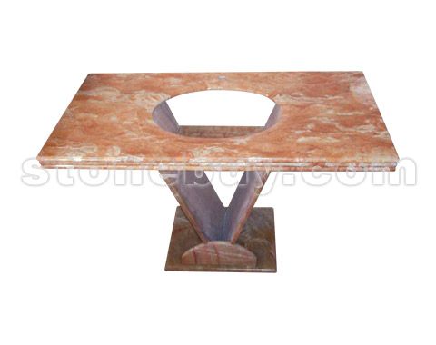 石材台柱盆-套盆 No.13763