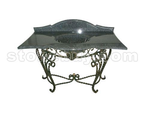 铁艺铁架带石材 No.13735