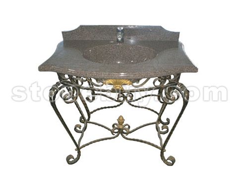 铁艺铁架带石材 No.13731