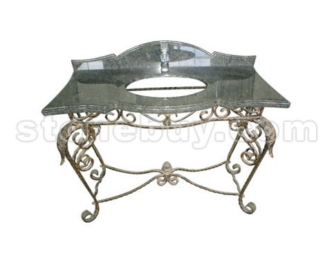 铁艺铁架带石材 No.13737