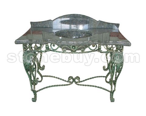 铁艺铁架带石材 No.13727