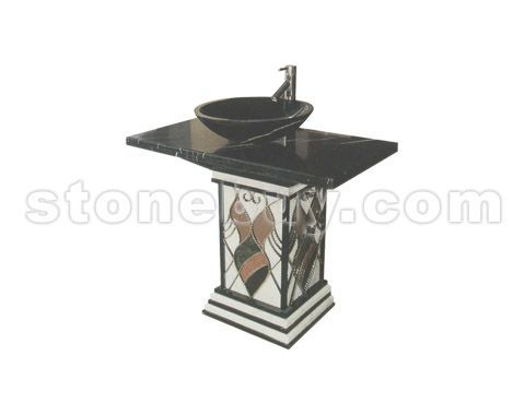 石材台柱盆-套盆 No.13028