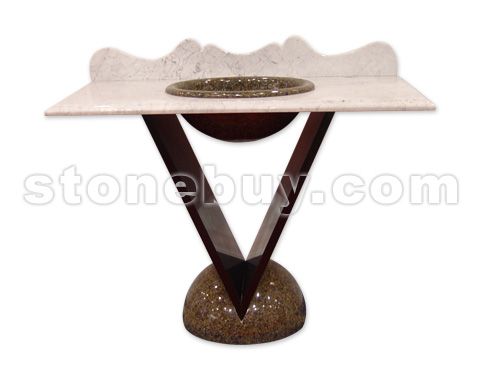 石材台柱盆-套盆 No.12139