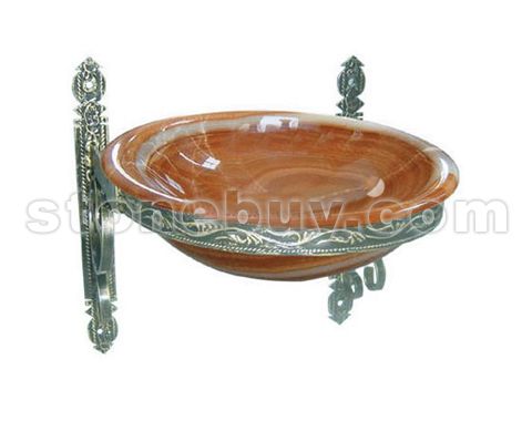 铁艺铁架带石材盆 No.9978